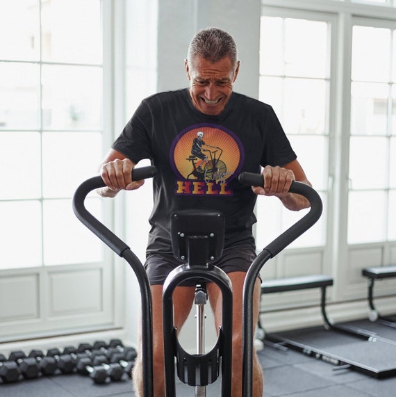 Funny Assault Bike Workout Shirt, Cardio Halloween Gym Shirt, Skeleton  Riding Stationary Bicycle Fitness Tee -  Israel