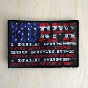 Memorial Day Murph Patch for Weighted Vest or Gym Bag, Hero WOD Memorabilia, Gym Swag Gifts image 4