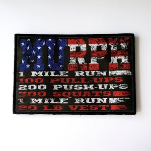 Memorial Day Murph Patch for Weighted Vest or Gym Bag, Hero WOD Memorabilia, Gym Swag Gifts image 3