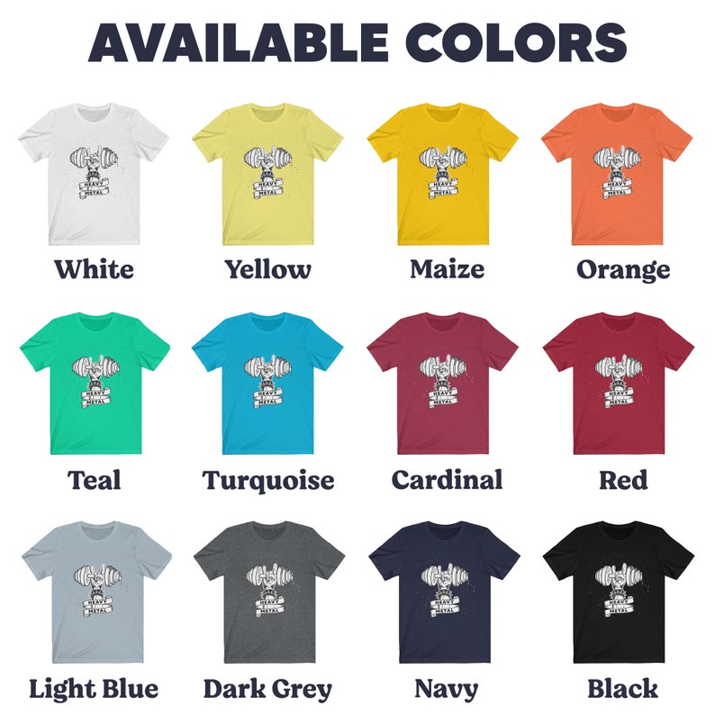 Heavy Metal Gym Shirt Bodybuilding Workout Shirt Fitness Etsy