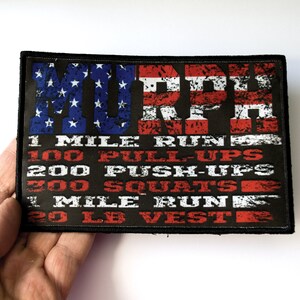 Memorial Day Murph Patch for Weighted Vest or Gym Bag, Hero WOD Memorabilia, Gym Swag Gifts image 6