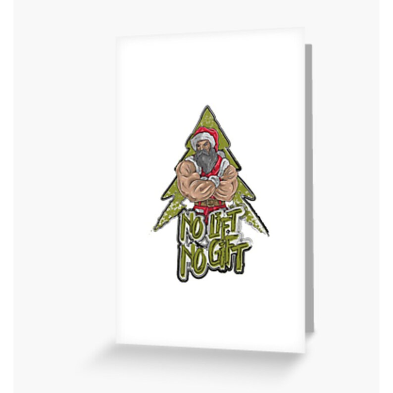 Bodybuilder Pun Christmas Card Funny Christmas Cards for Gym Etsy