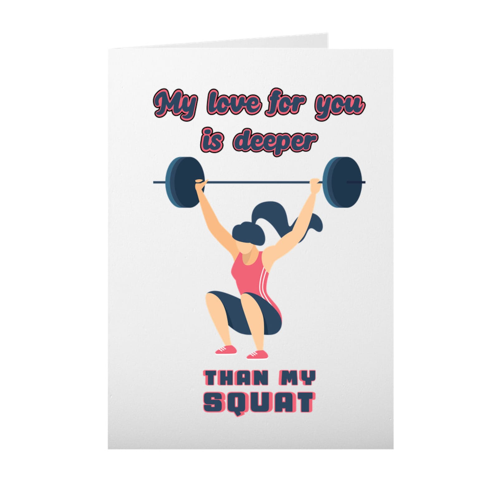 Funny Valentines Day Card for Gym Lovers Squat Greeting Card Etsy