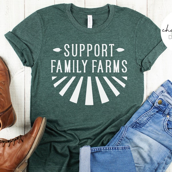 Support Family Farms, Farm Wife, Farmer, Farm Hand Agriculture Tshirt Sublimation SVG Cut File