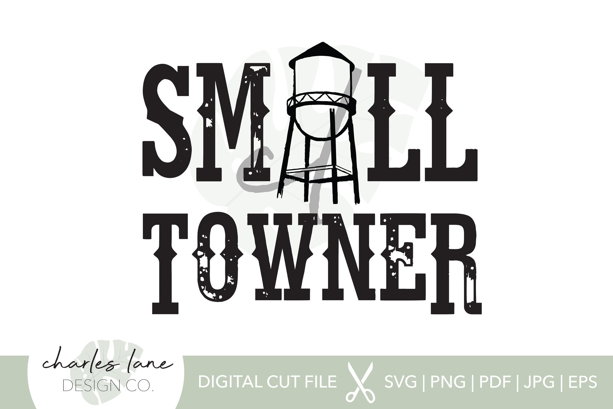 Small Towner Small Town Watertower Tshirt Distressed SVG Cut - Etsy
