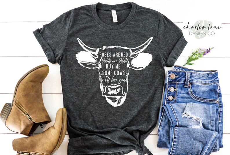Roses Are Red Buy Me Some Cows Farming Ranching Tshirt SVG - Etsy