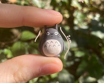 Clay Tiny Totoro Inspired Figure - Handmade