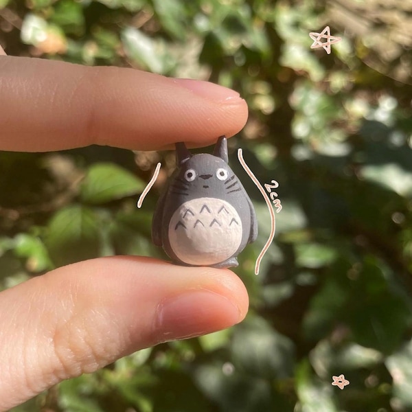Pequeño Totoro de arcilla - Hecho a mano