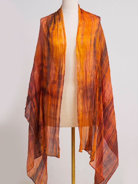 Burnt orange neck scarf sale