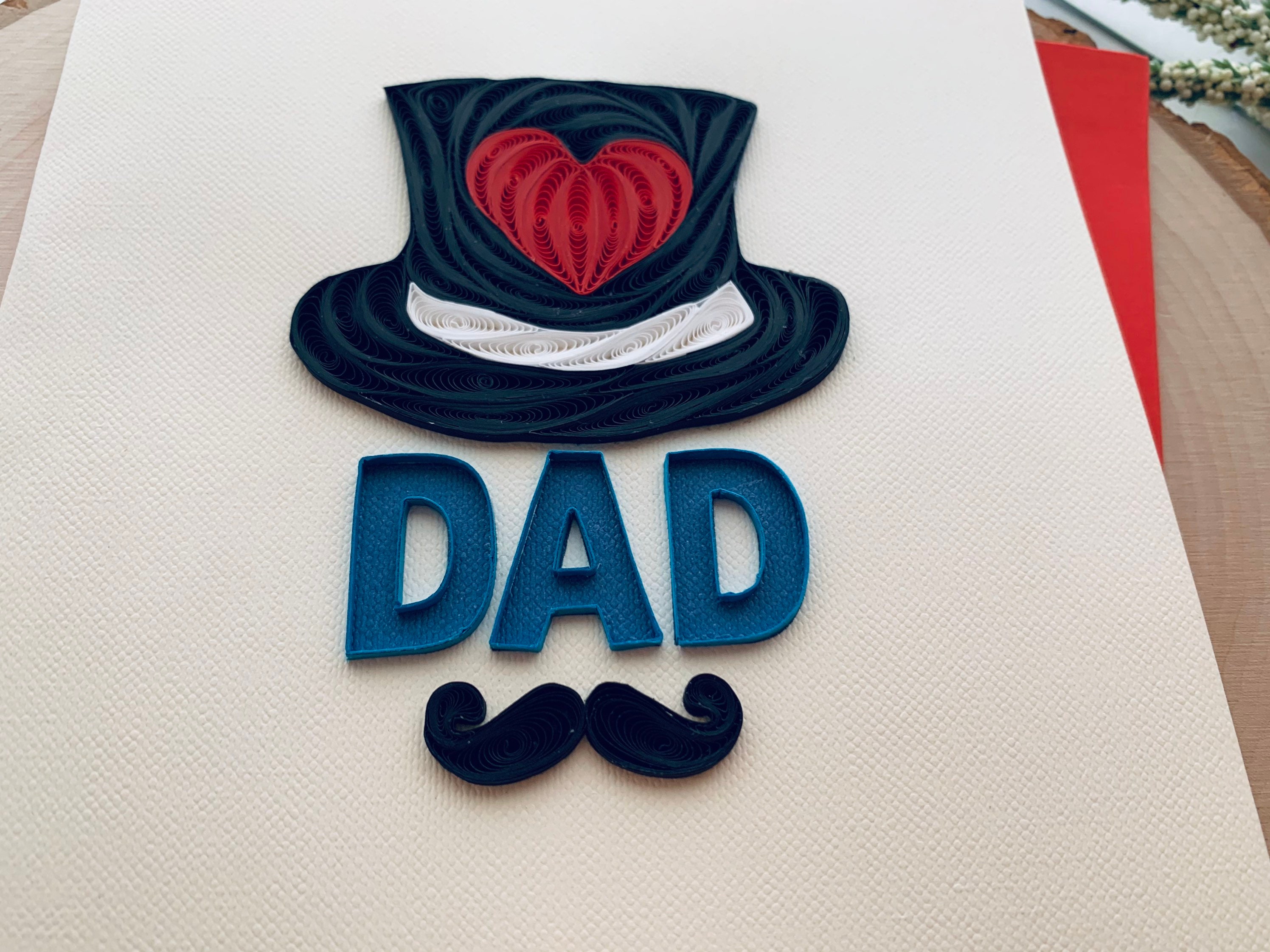 Father's Day Quilling Card Quilled Father Day Card Dad Etsy