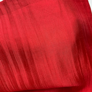 Handwoven Red Mulberry Silk Scarf: Lightweight Chiffon Shawl