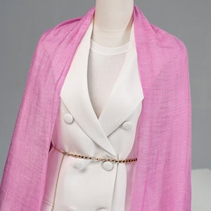 Linen Silk Shawls in Pink super SOFT breathable shimmering 100% natural handwoven