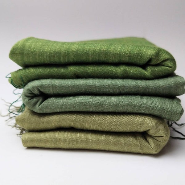 Silk Linen Shawl in Green/Olive/Sage, Lightweight Linen Scarf, Breathable Summer Wrap