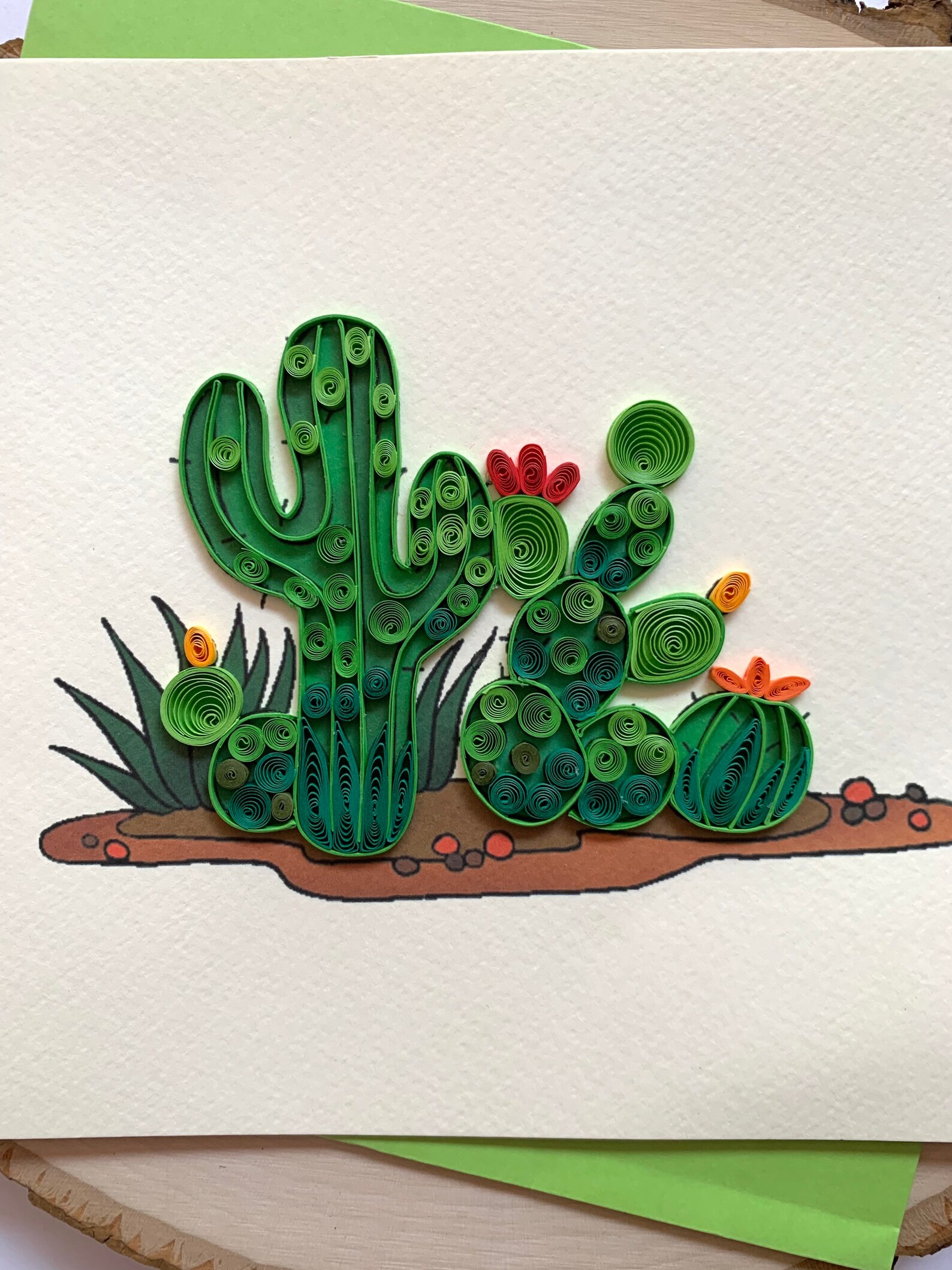 Cactus Quilling Card Indoor Plant Birthday Card Plant Mom Etsy Italia