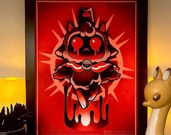 Cult of the Lamb Art Print: Dark Gothic Gaming Poster