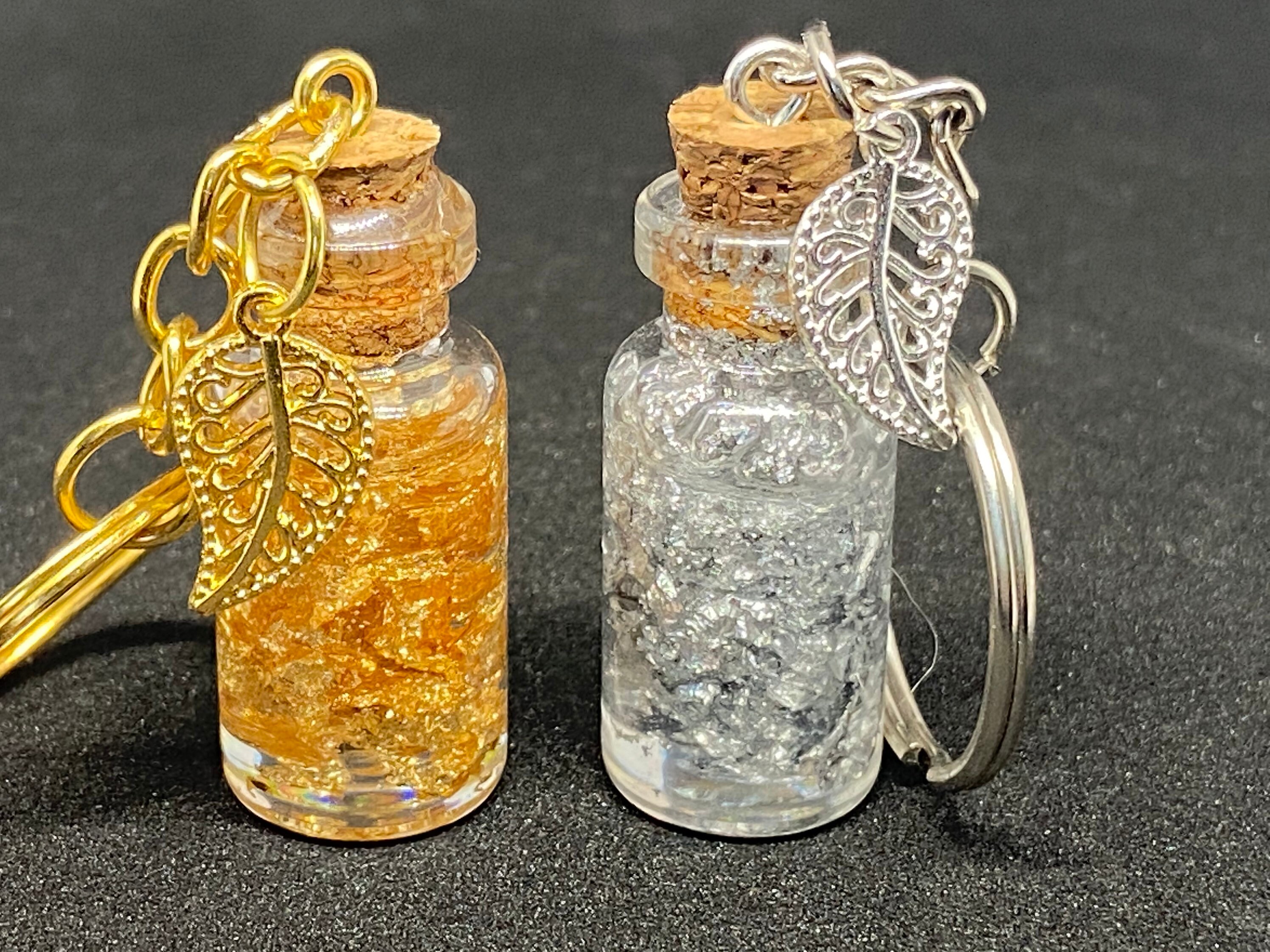 Small bottle keychain can be personalised with text or name Etsy