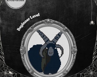 The VVitch Cross Stitch Pattern | Black Phillip A24 Horror Design
