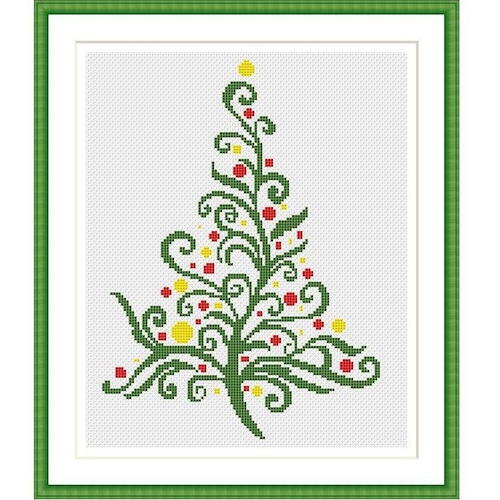 Christmas Tree Cross Stitch Pattern Christmas Ornament Cross Etsy