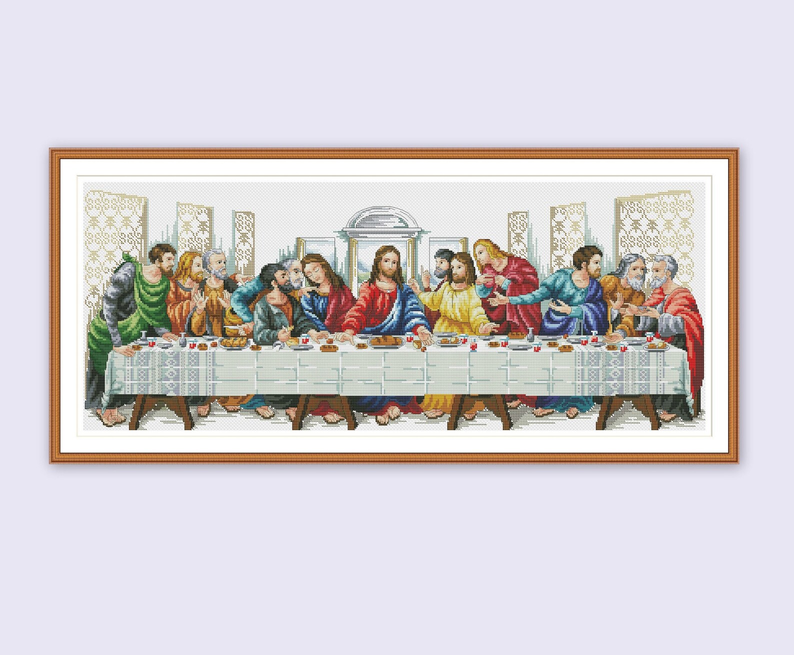Religious Cross Stitch Pattern Jesus Last Supper Digital DIY Etsy