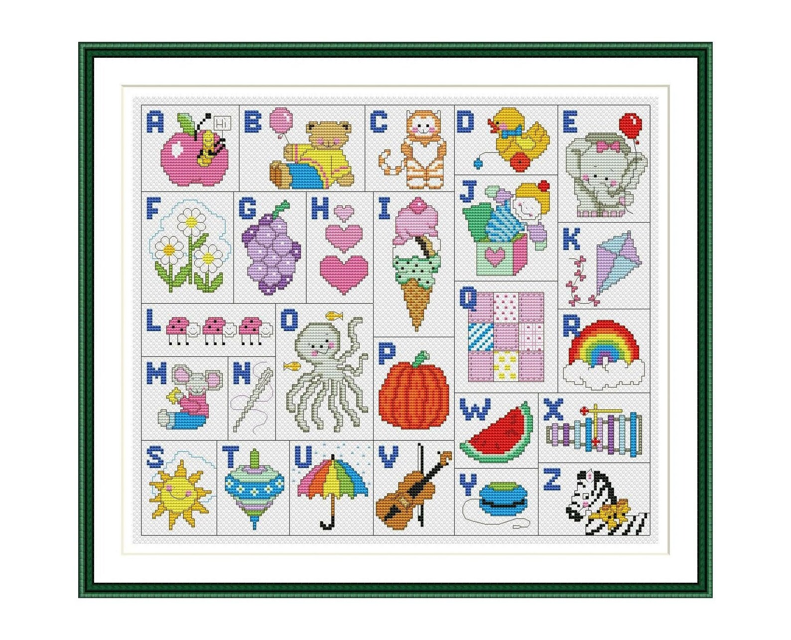 Alphabet Baby Cross Stitch Pattern Digital Instant Download - Etsy
