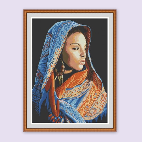 African Women Cross Stitch Pattern 7 Instant PDF Download Etsy