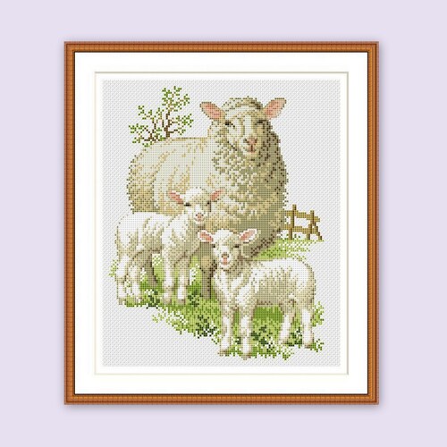 Animals Sampler Cross Stitch Pattern Farm Domestic Rooster Etsy