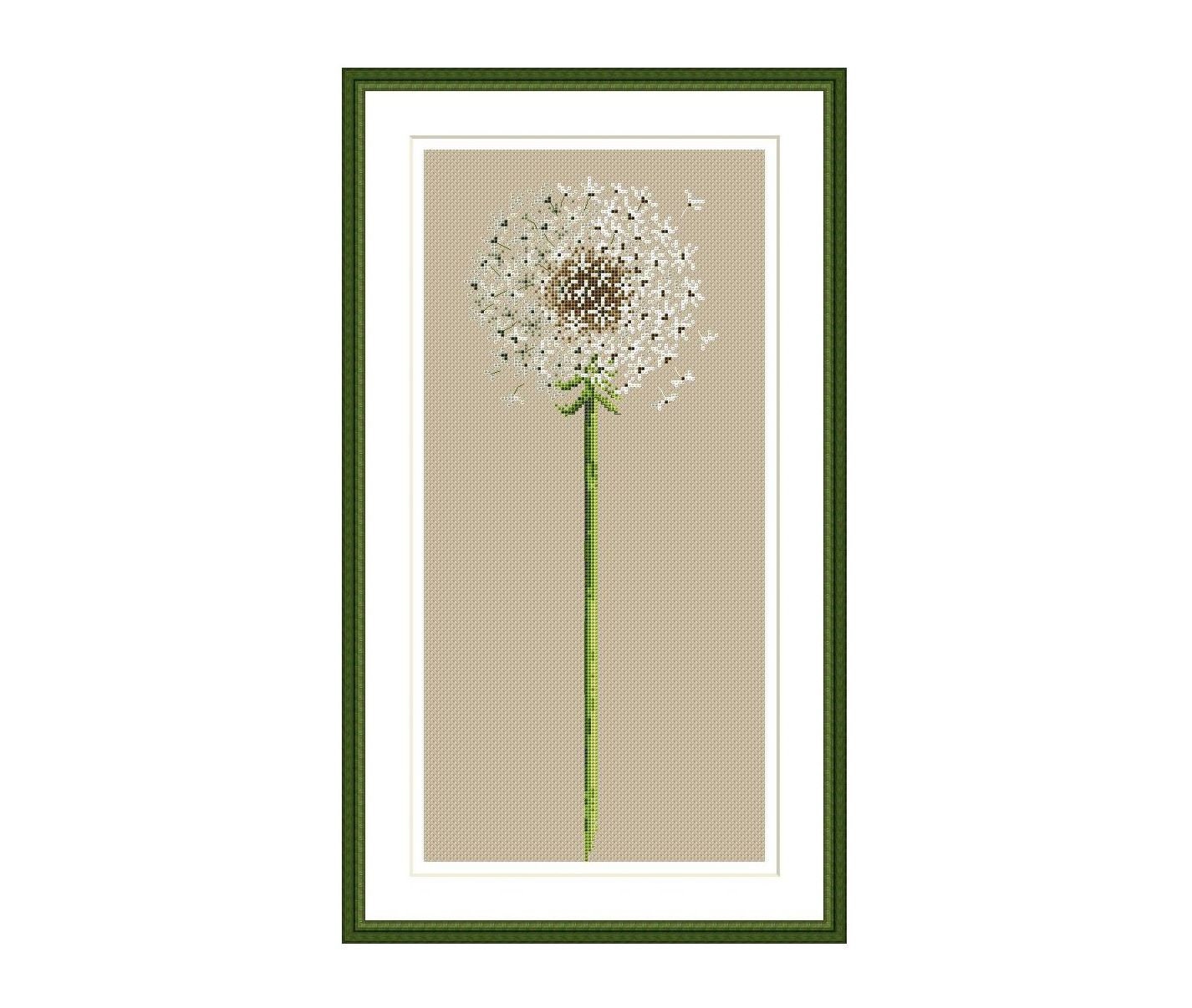 Dandelion Cross Stitch Pattern Digital Instant Download PDF - Etsy