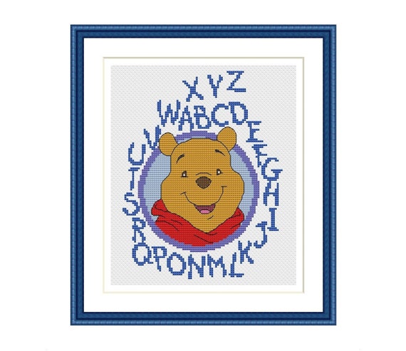 Cartoon Disney-Winnie the pooh alphabet_Cross Stitch Pattern 