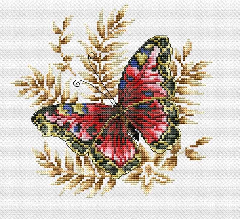 Butterfly Cross Stitch Pattern Digital Instant Download PDF Etsy