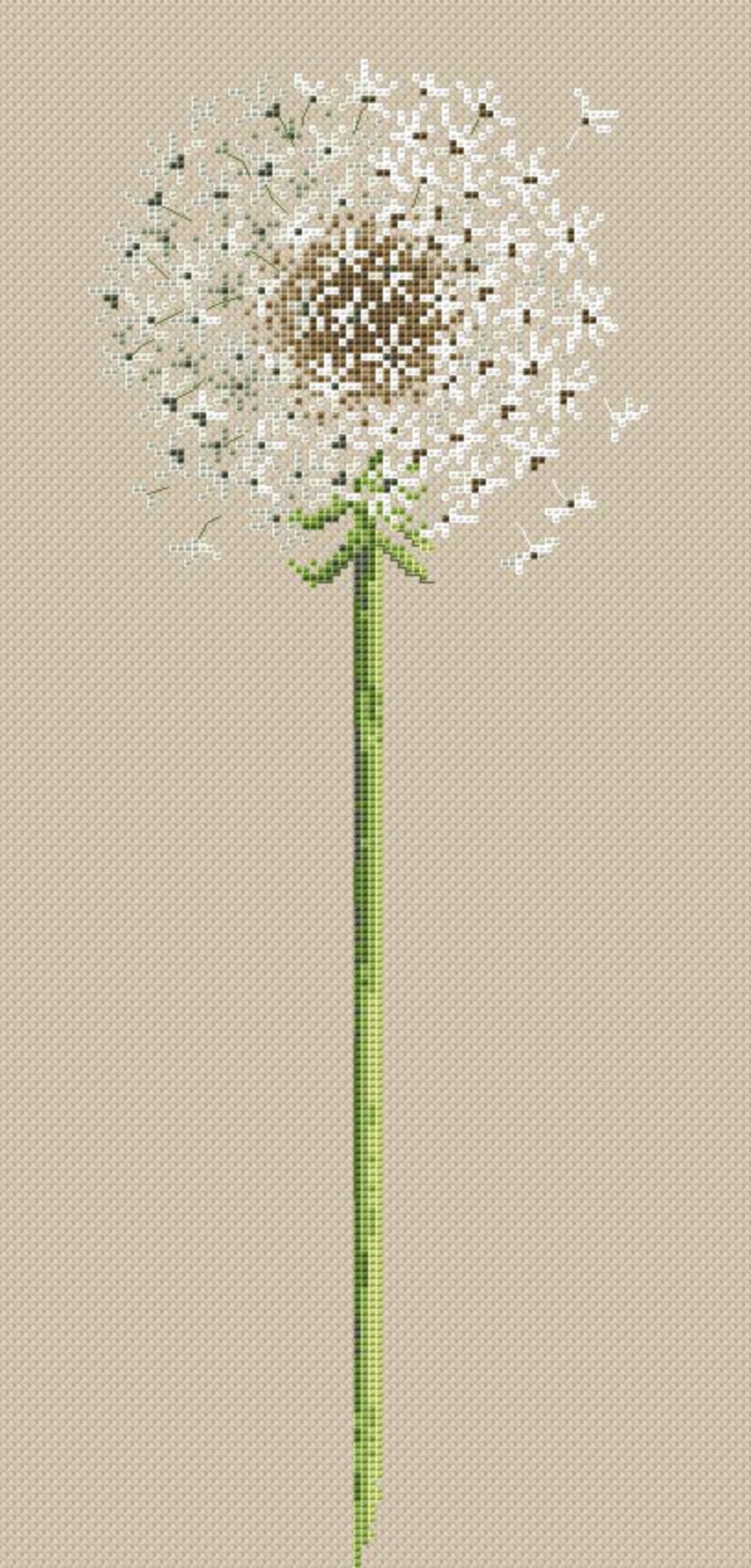 Dandelion Cross Stitch Pattern Digital Instant Download PDF - Etsy