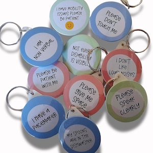 Hidden Disability Awareness Keyring: Spoonie Invisible Illness Support