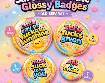 Funny Sarcastic Swear Badge or Keyring | Adult Humor Gift