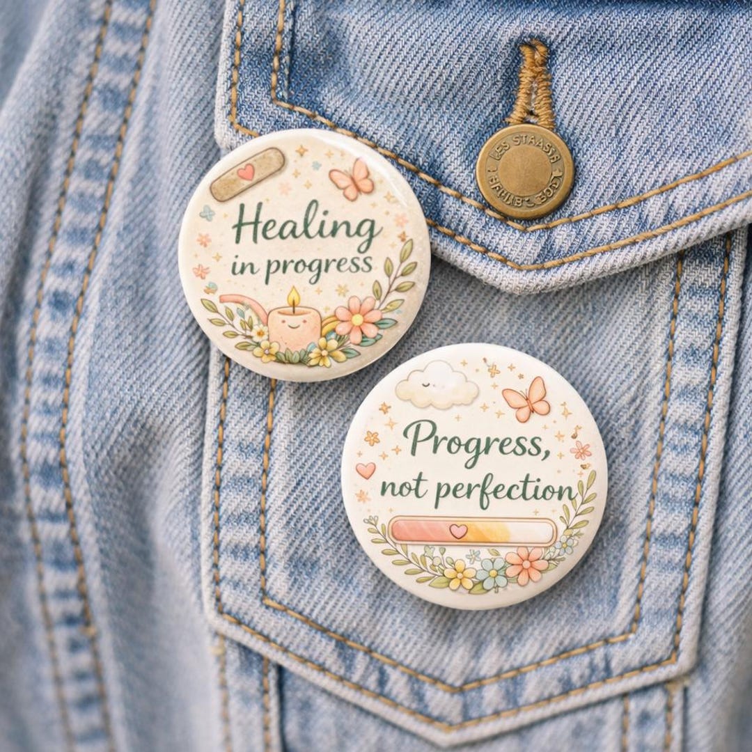 Disability Pin Hidden Disability Badge, Mental Health Affirmation Pin, Anxiety Support ...