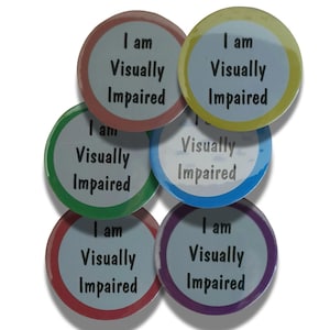 Hidden Disability Badge I am Visually Impaired Warrior Badge Empowerment Badge