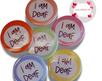I Am Deaf Badge or Keyring: Hidden Disability Awareness