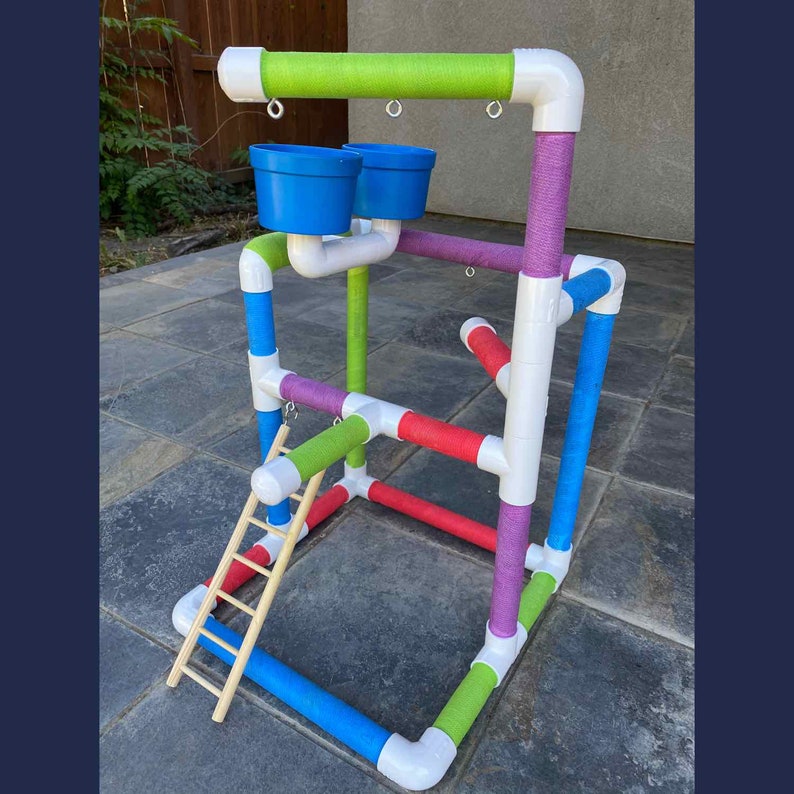 THE MARVEL PVC Tabletop Parrot Play Gym Playground Playstand Etsy