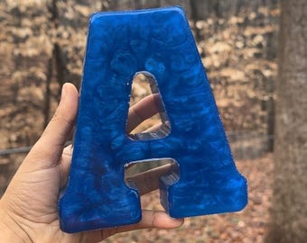 Blue Resin Letter