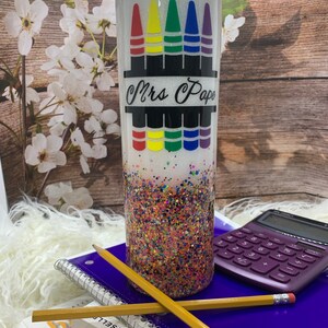 Teach Appreciation Glitter Tumbler