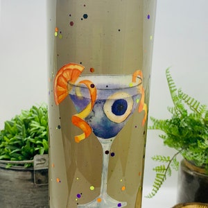 Glow Paint Halloween Cocktail Glitter Tumbler