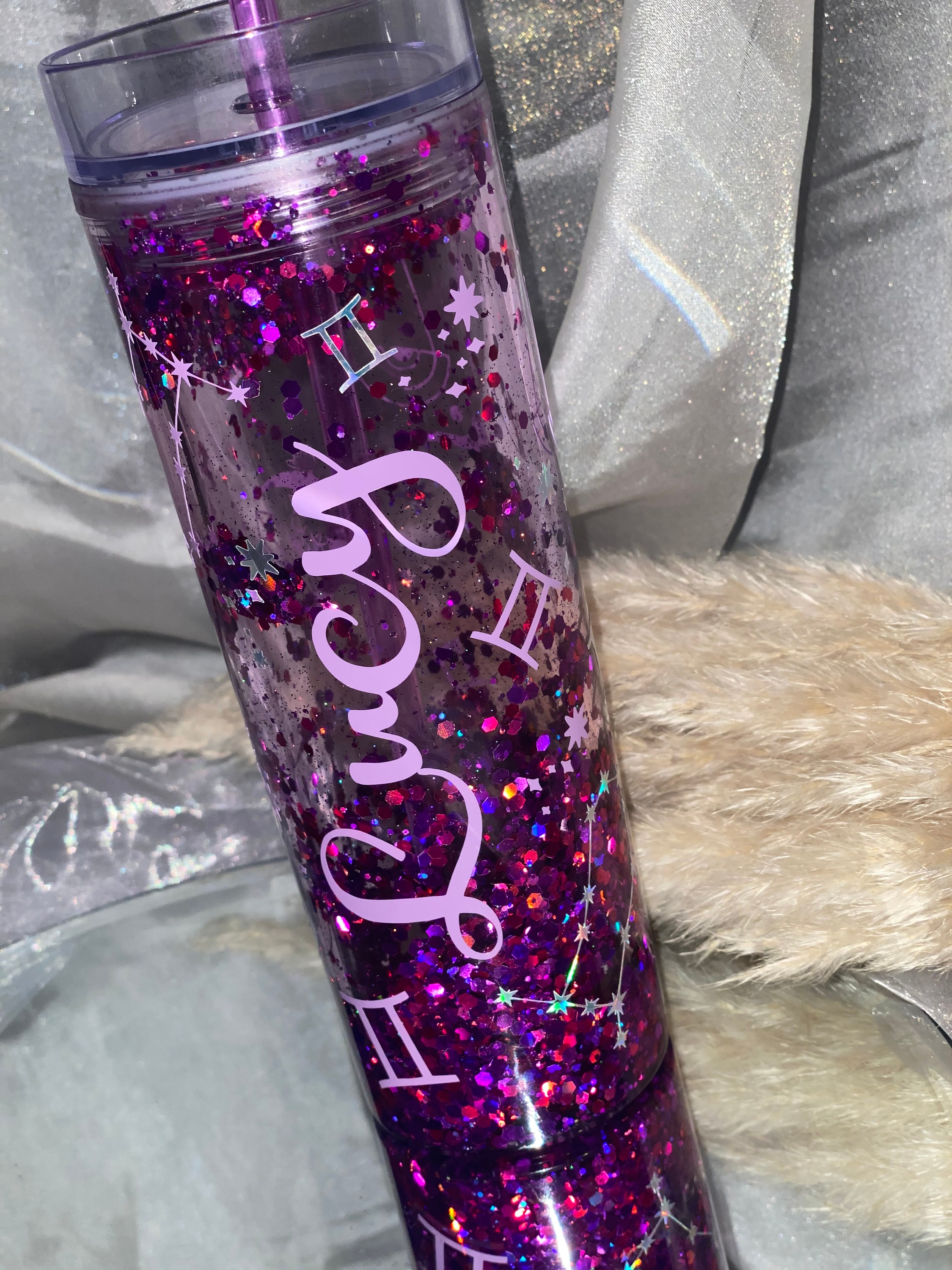 Personalised glitter tumbler / floating glitter tumbler with Etsy