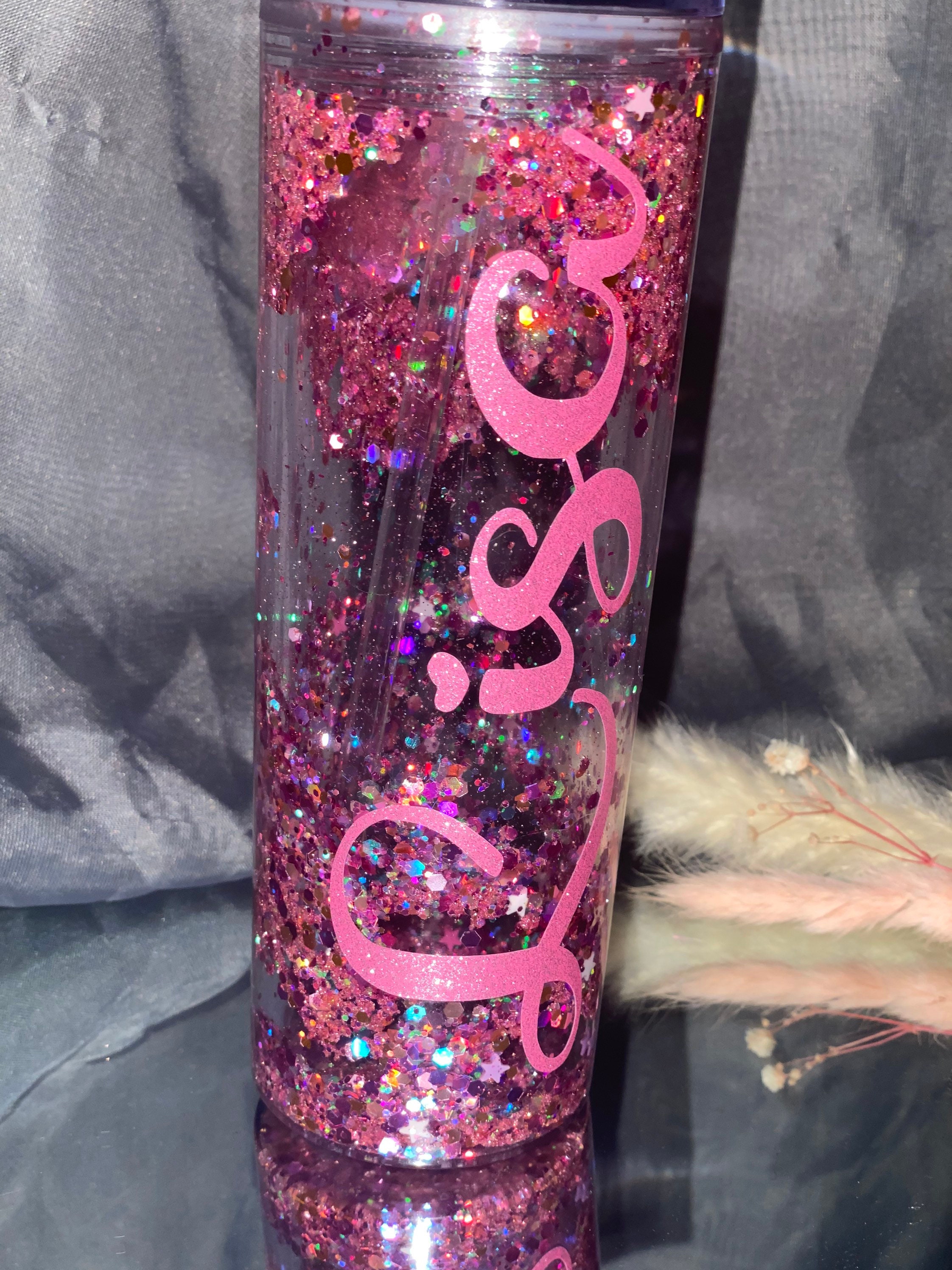 Personalised glitter tumbler / floating glitter tumbler with Etsy