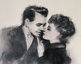Lucy and Ricky | I Love Lucy Original Handpainted Art