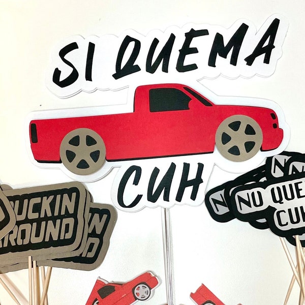No Quema Cuh Birthday Topper Etsy
