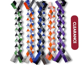 18" Homecoming Victory Braids with Silver Accent.Scroll or Gingham Patterns, for Homecoming Garters. Colors as shown.