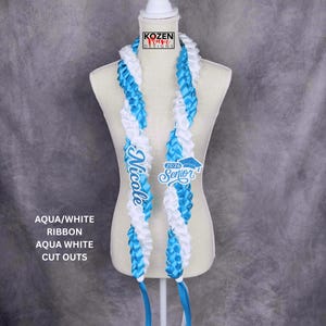 5.5' Festive Graduation Twisted Lei Made from Satin Ribbon. Class of 2026. Custom Gift for College, High School Graduation, or Senior Night. image 16
