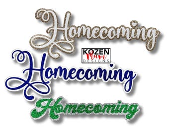 CLEARANCE - HOMECOMING Die Cuts with Flourish for Custom Homecoming Mum Approximately  11" and 9" long for Mum Accents.