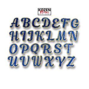 Script Glitter Paper Letters in Marigold Font. Custom Individual Letters for Homecoming Mums, Garters, Scrapbooks, & Senior Night Projects.