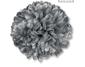 Silver Mum Flower, 7" Used for Homecoming Mums & Garters, Ideal for Special Celebrations
