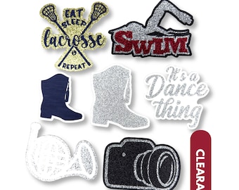 Pre-Made Activity Cut Outs: Swim Team, Lacrosse, Drill Team, Dance, Photography, French Horn for Homecoming Mums