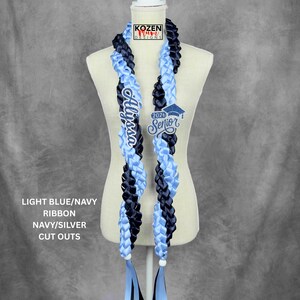 5.5' Festive Graduation Twisted Lei Made from Satin Ribbon. Class of 2026. Custom Gift for College, High School Graduation, or Senior Night. image 13